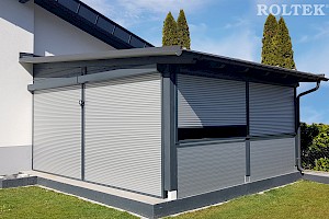 Vorbaurollläden PENTO, RAL 7016, Silber